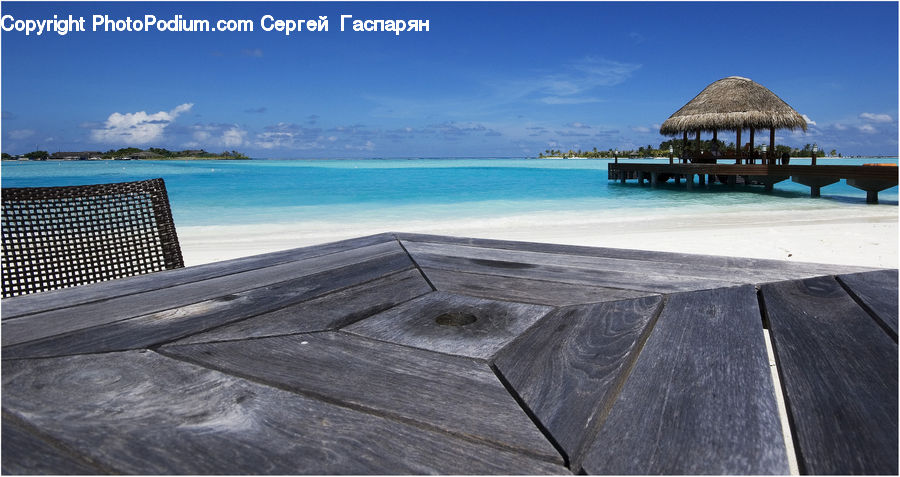 Building, Hut, Shelter, Hotel, Resort, Auditorium, Beach