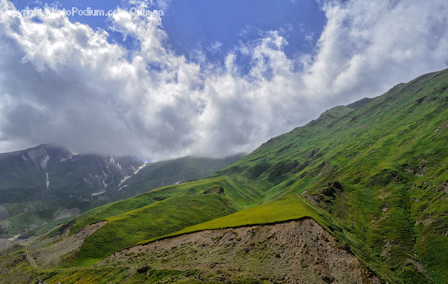 Field, Grass, Grassland, Land, Outdoors, Mountain, Mountain Range