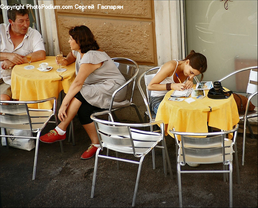 Chair, Furniture, People, Person, Human, Cafe, Cafeteria