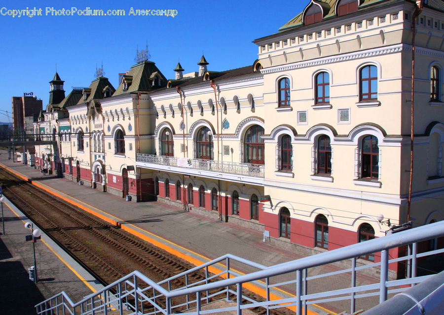 Architecture, Downtown, Plaza, Town Square, Building, Castle, Mansion