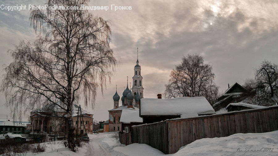 Ice, Outdoors, Snow, Architecture, Church, Worship, Building