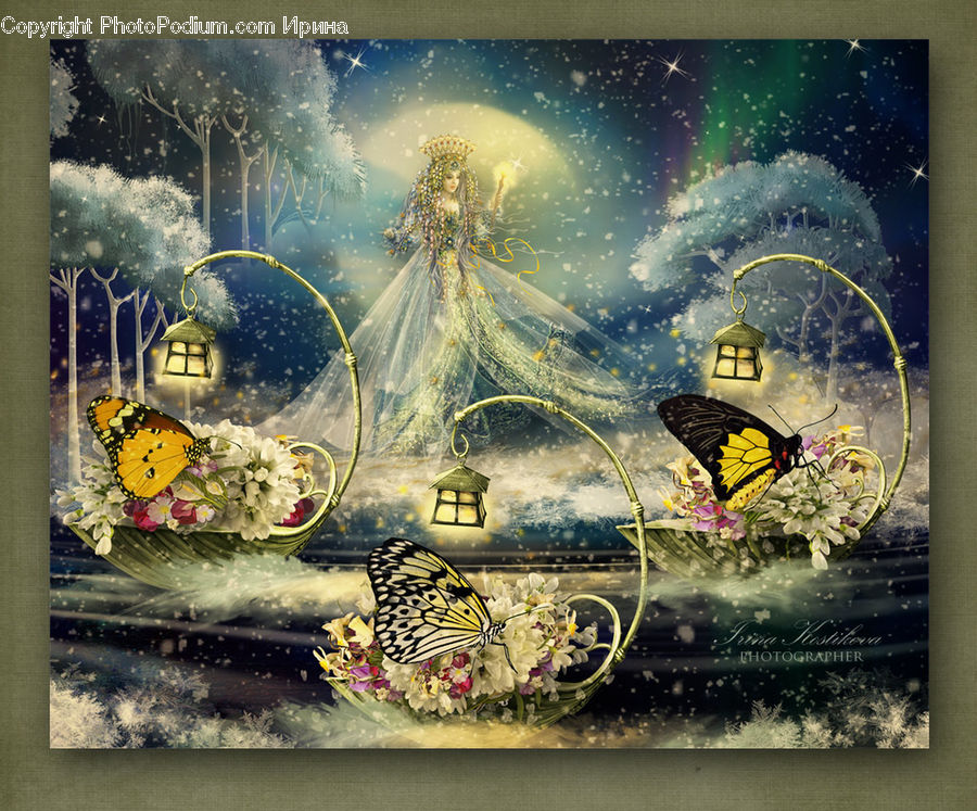 Collage, Poster, Brochure, Flyer, Art, Aster, Blossom