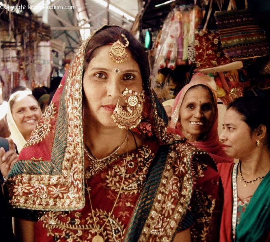 People, Person, Human, Costume, Sari, Face, Portrait