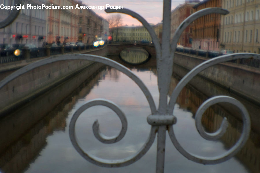 Banister, Handrail, Freeway, Overpass, Bridge, Building, City