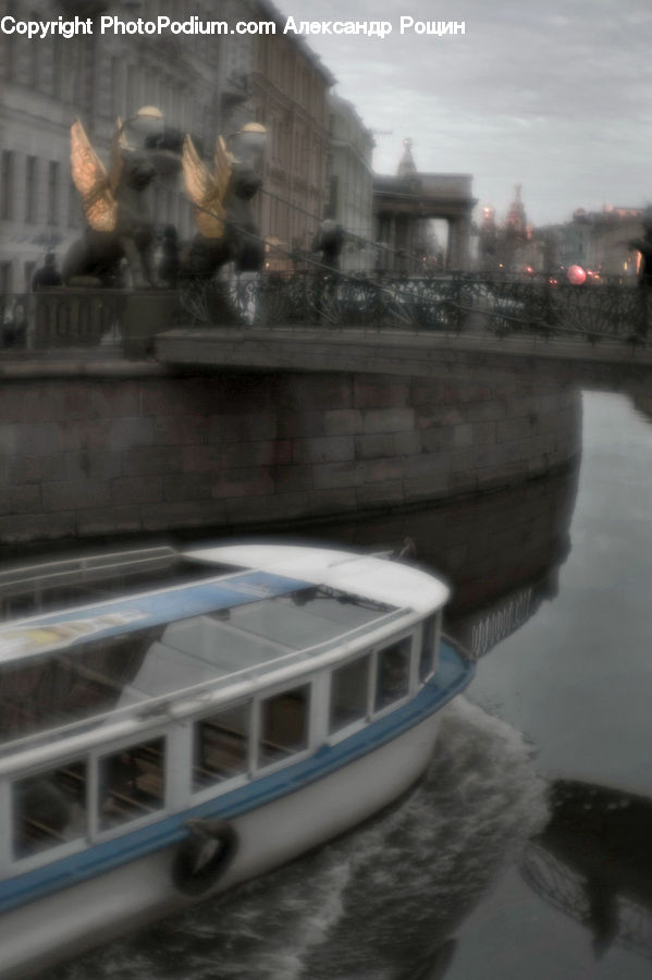 Boat, Watercraft, Art, Gargoyle, Statue, Canal, Outdoors