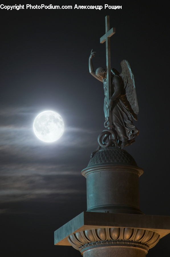 Beacon, Building, Lighthouse, Water Tower, Light, Astronomy, Full Moon
