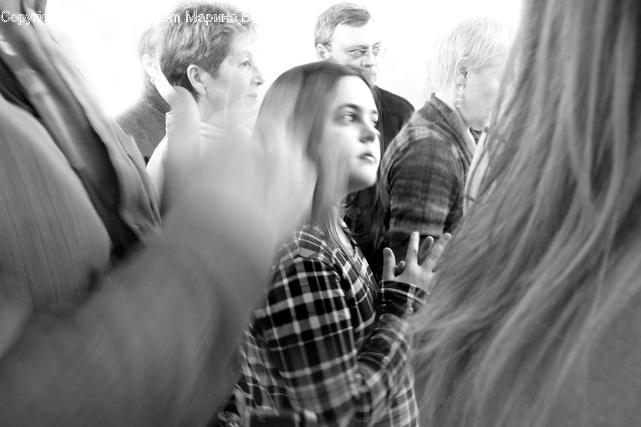 People, Person, Human, Plaid, Blonde, Female, Woman