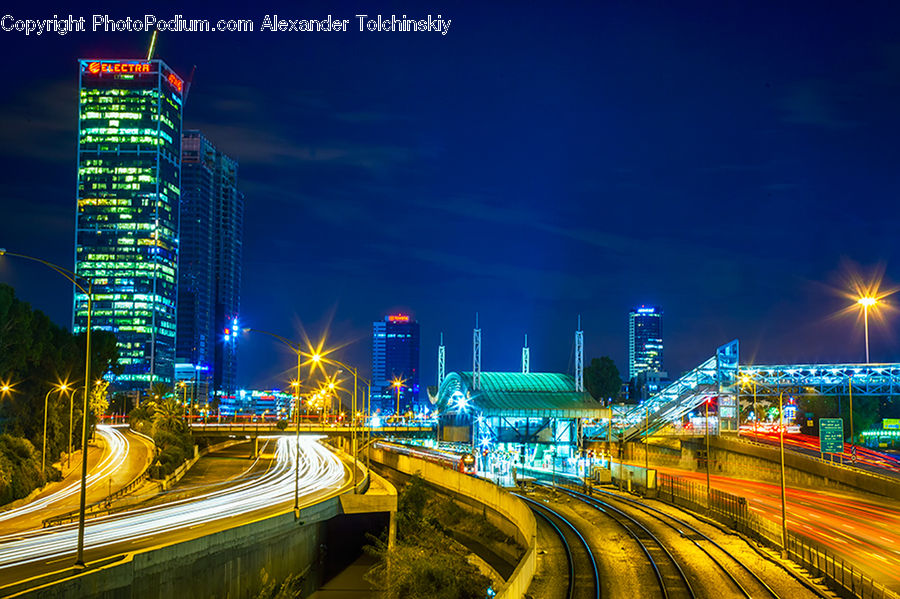 City, Downtown, Metropolis, Urban, Amusement Park, Building, High Rise