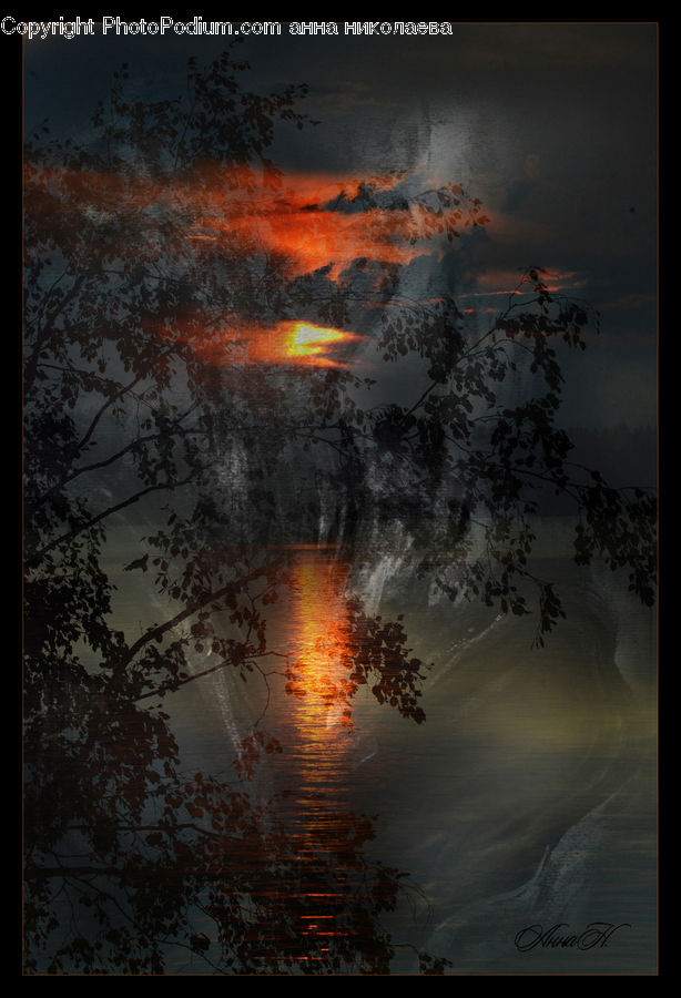 Dawn, Dusk, Sky, Sunrise, Sunset, Forest Fire, Eruption