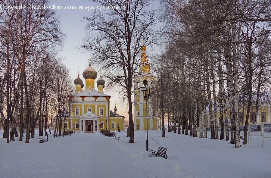 Architecture, Church, Worship, Ice, Outdoors, Snow, Housing