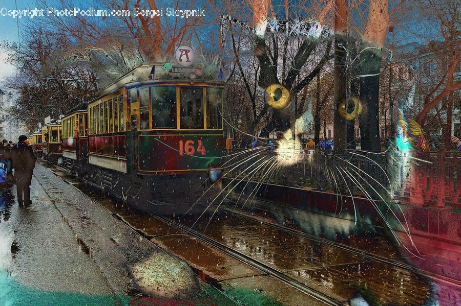 Train, Vehicle, Engine, Machine, Motor, Art, Modern Art