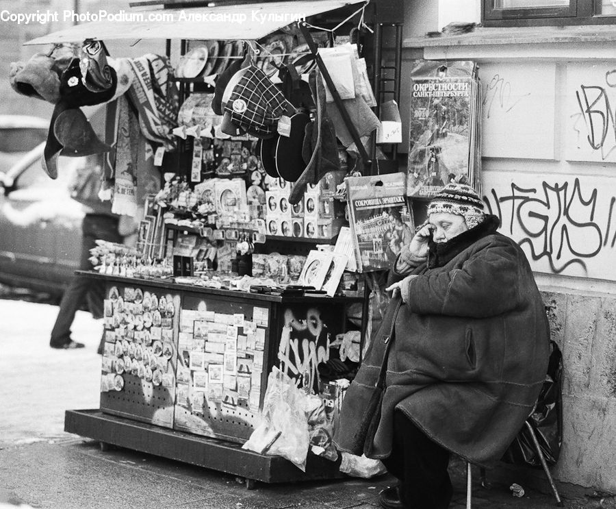 People, Person, Human, Newsstand, Shop, Closet, Kiosk
