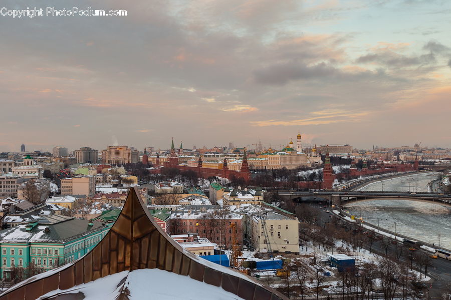 Boat, Watercraft, City, Downtown, Ice, Outdoors, Snow