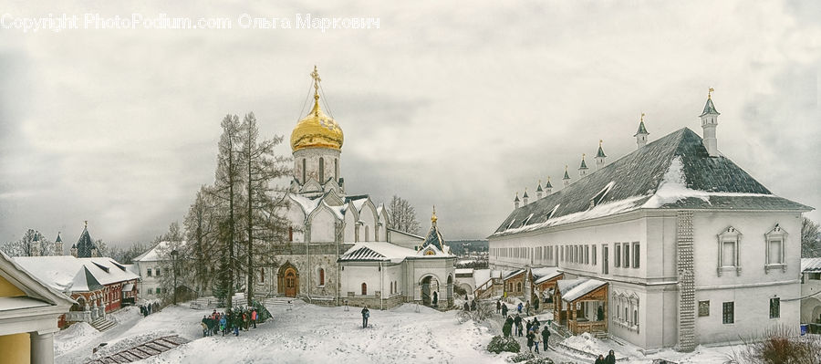 Ice, Outdoors, Snow, Architecture, Cathedral, Church, Worship
