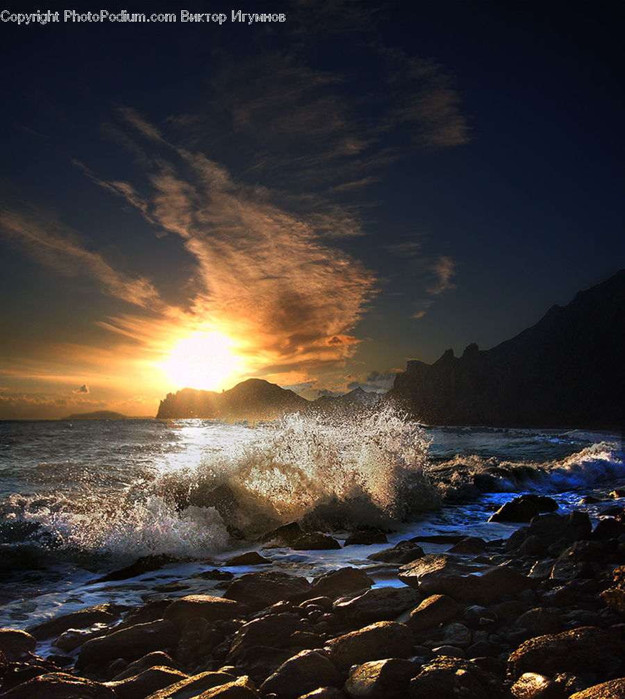 Ocean, Outdoors, Sea, Water, Coast, Beach, Sea Waves