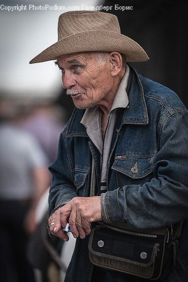 People, Person, Human, Cowboy Hat, Hat, Sun Hat, Bag