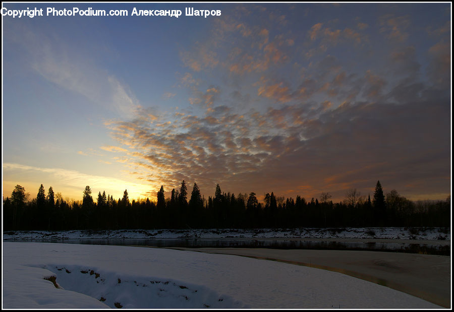Dawn, Dusk, Red Sky, Sky, Sunrise, Sunset, Landscape