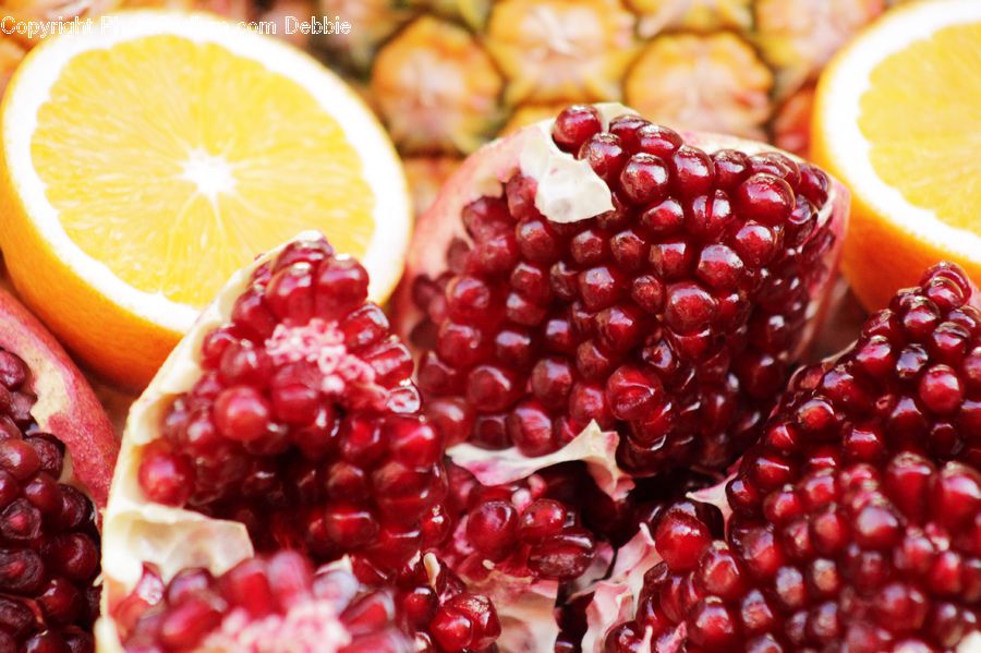 Fruit, Pomegranate, Raspberry