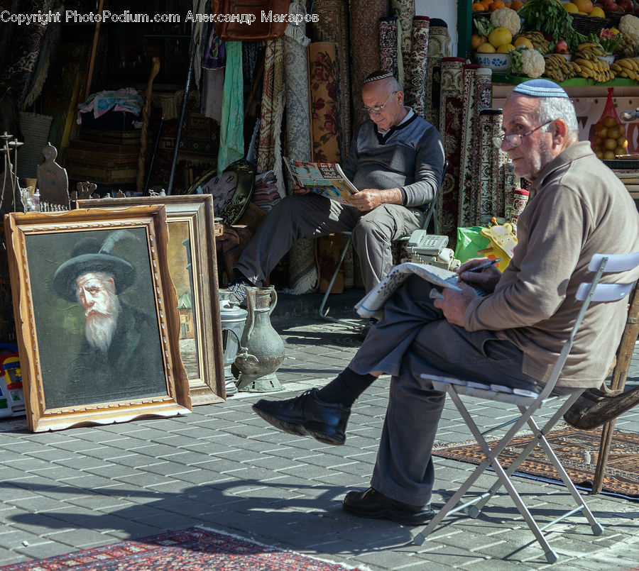 People, Person, Human, Reading, Head, Portrait, Shop