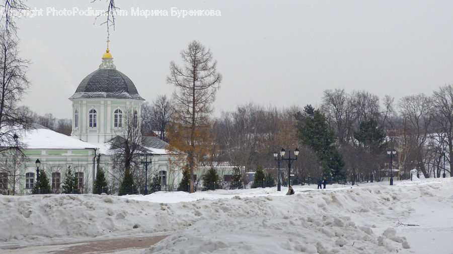 Ice, Outdoors, Snow, Architecture, Bell Tower, Clock Tower, Tower