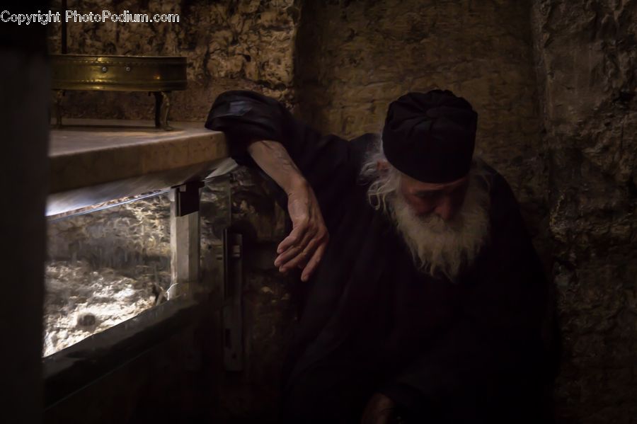 Crypt, Dungeon, Beanie, Cap, Hat, Beard, Hair