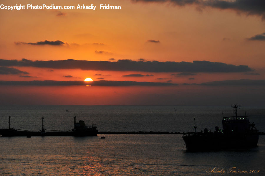 Ferry, Freighter, Ship, Tanker, Vessel, Cruise Ship, Dawn