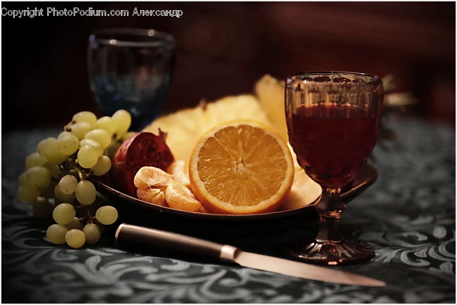 Glass, Beverage, Drink, Bowl, Goblet, Citrus Fruit, Fruit