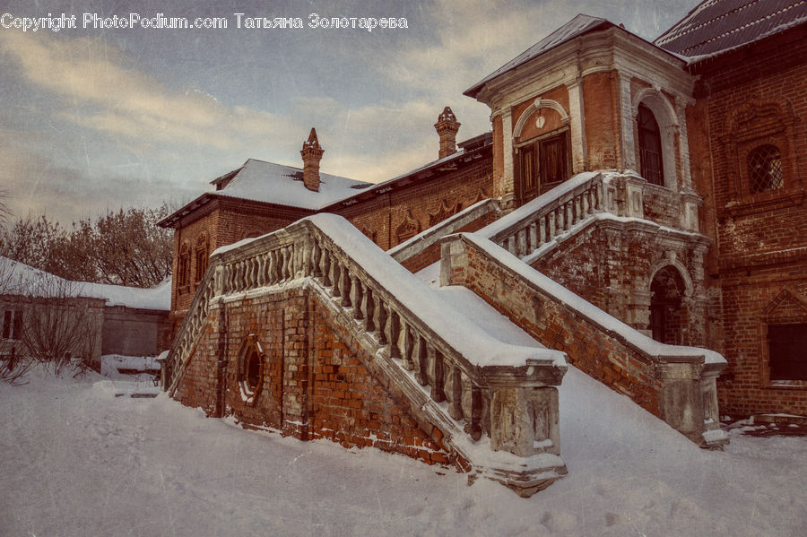Ice, Outdoors, Snow, Blizzard, Weather, Winter, Brick