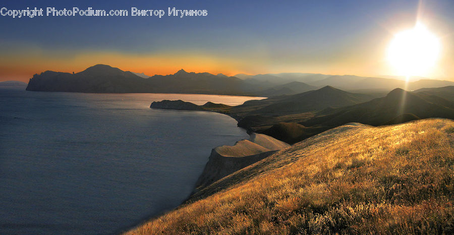 Dawn, Dusk, Sky, Sunrise, Sunset, Promontory, Coast