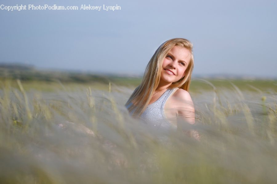 People, Person, Human, Blonde, Female, Woman, Field
