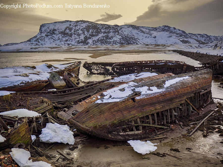 Shipwreck, Boat, Dinghy, Rock, Dock, Landing, Pier