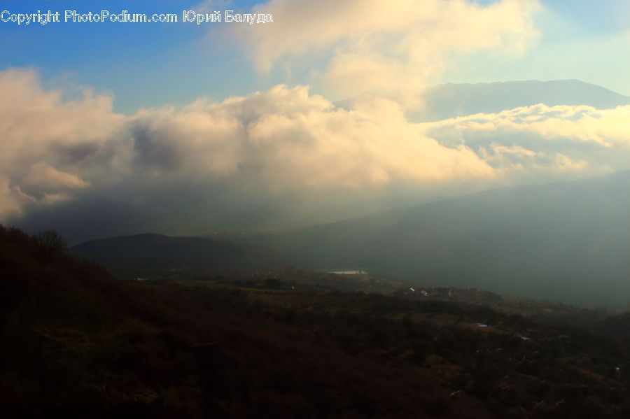 Azure Sky, Cloud, Outdoors, Sky, Cumulus, Mountain, Mountain Range