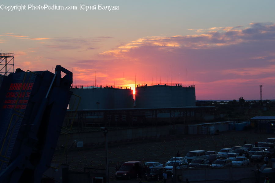 Automobile, Car, Vehicle, Dawn, Dusk, Red Sky, Sky
