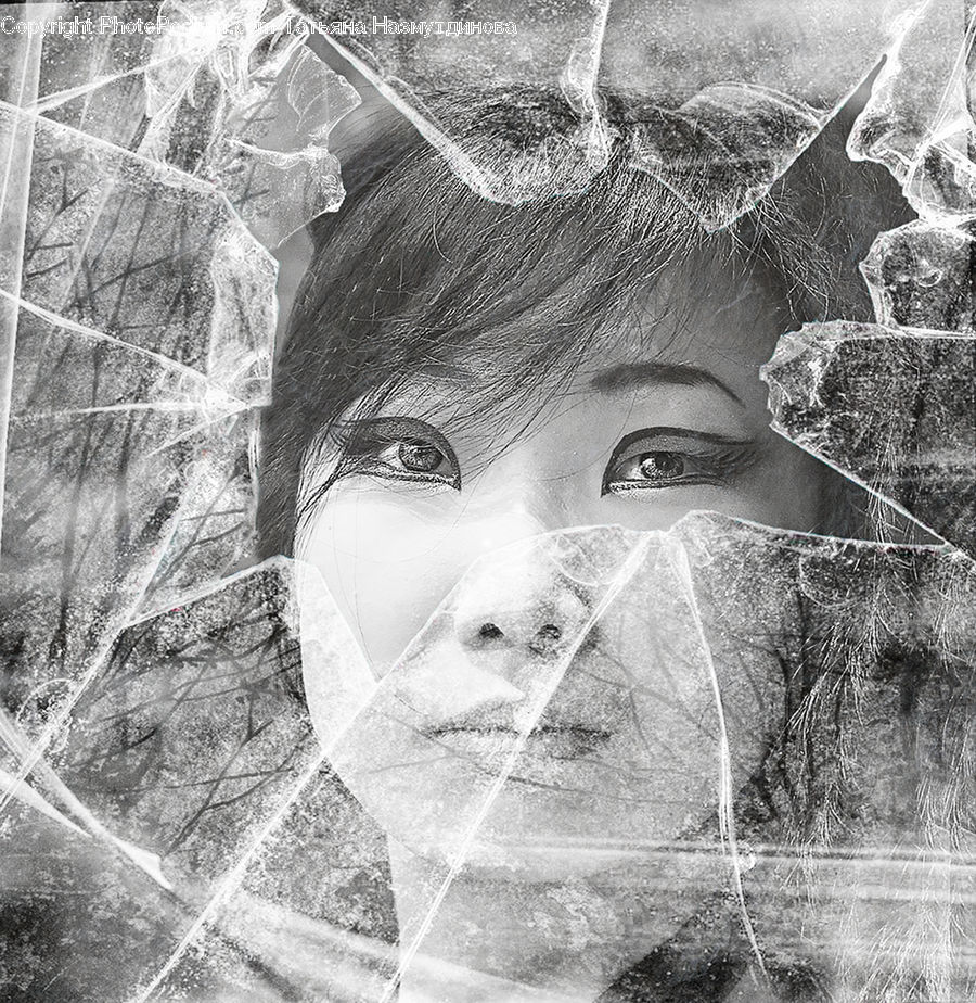 Person, Portrait, Head, Female, Rock