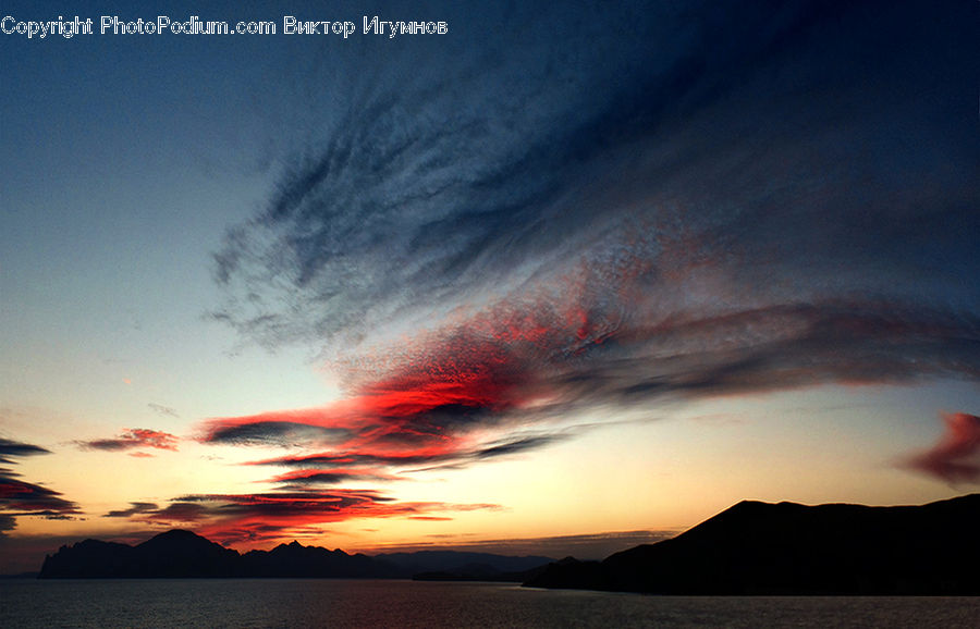 Dawn, Dusk, Red Sky, Sky, Sunrise, Sunset, Azure Sky