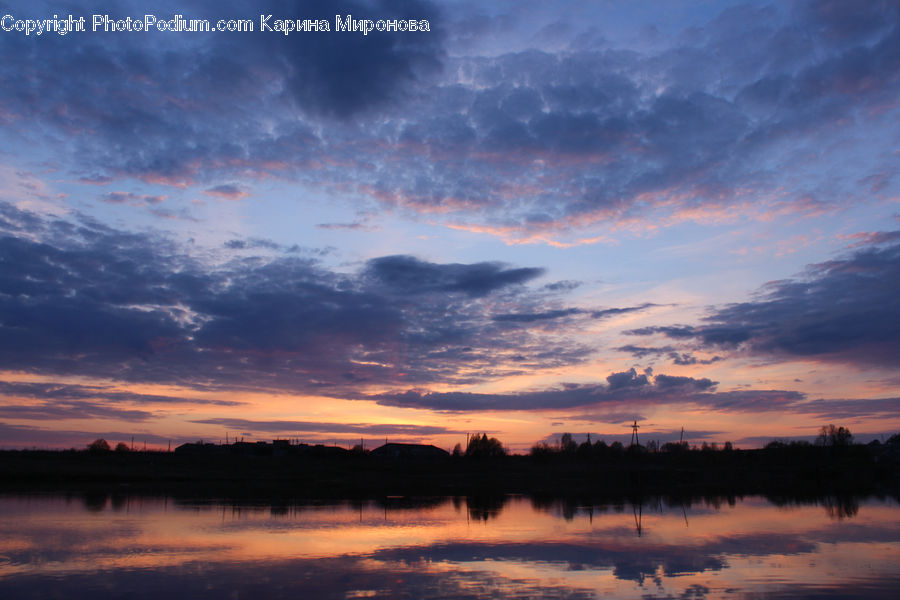 Dawn, Dusk, Red Sky, Sky, Sunrise, Sunset, Azure Sky