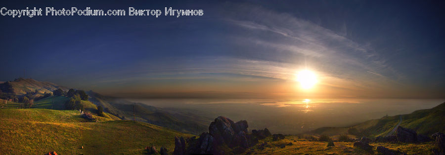 Dawn, Dusk, Sky, Sunrise, Sunset, Flare, Light