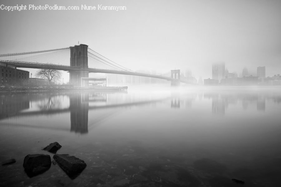 Coast, Outdoors, Sea, Water, Bridge, Rock, River