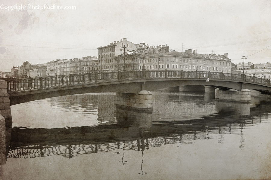 Bridge, Canal, Outdoors, River, Water, City, Downtown