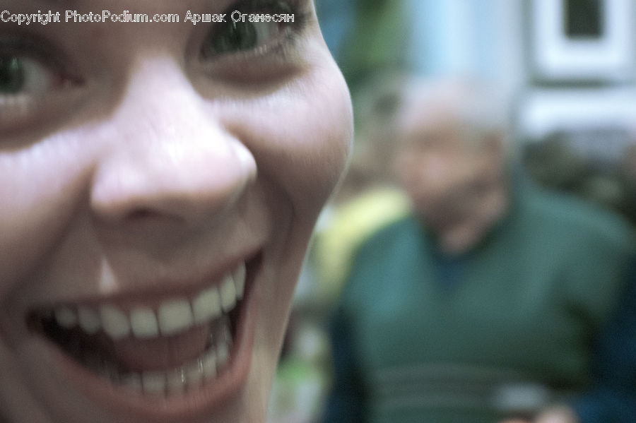 Dimples, Face, Smile, Aluminium, Portrait, People