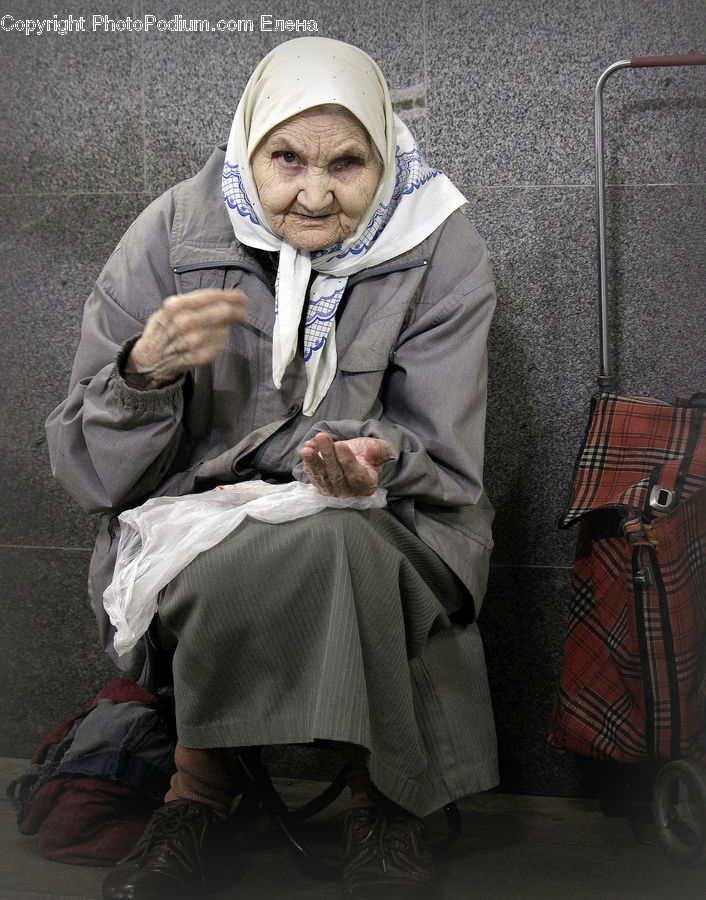 Human, People, Person, Bag, Coat, Overcoat