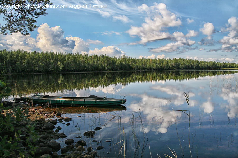 Boat, Dinghy, Canoe, Rowboat, Lake, Outdoors, Water