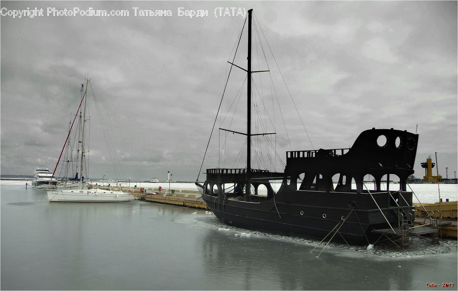 Boat, Yacht, Dock, Landing, Pier, Freighter, Ship