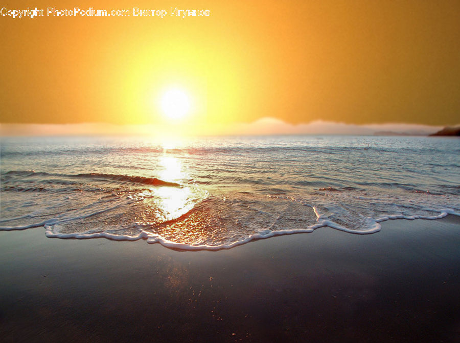 Beach, Coast, Outdoors, Sea, Water, Dawn, Dusk
