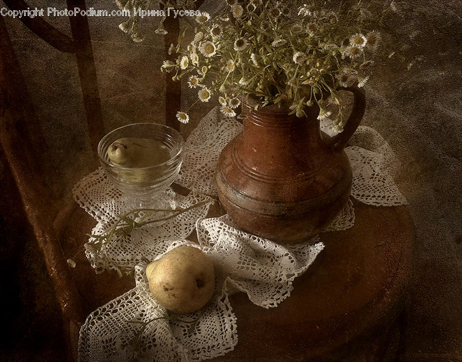 Glass, Goblet, Pot, Pottery