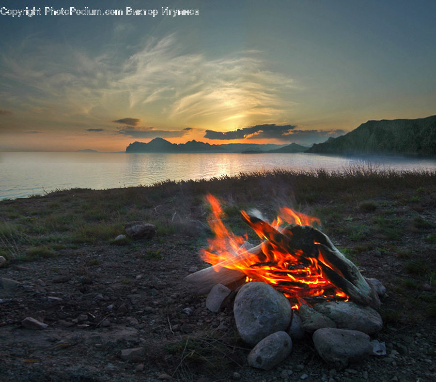 Bonfire, Campfire, Camping, Fire, Flame