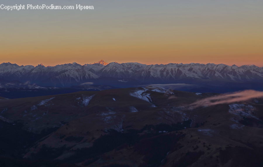 Dawn, Dusk, Sky, Sunrise, Sunset, Mountain, Mountain Range