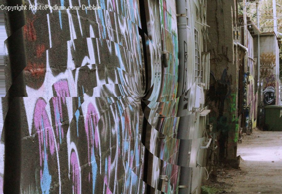 Art, Graffiti, Mural, Wall, Fir, Redwood, Tree