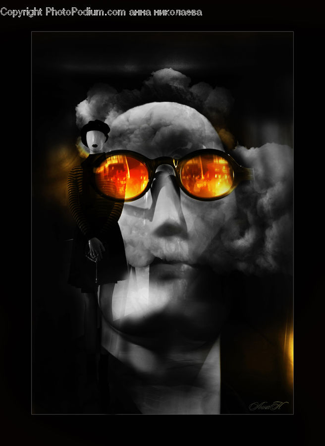 Glasses, Goggles, Head, Portrait, Face, Selfie, Alien