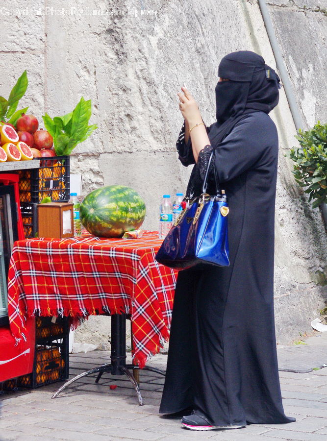 Human, People, Person, Fruit, Watermelon, Apple, Bag
